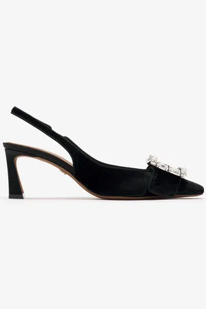 Dolce & Gabbana Bejeweled buckle slingback pumps