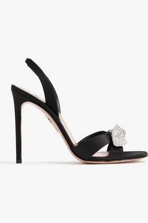 Aquazzura Very Bow Tie crystal sandals