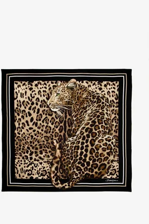 Dolce & Gabbana Leopard-print silk twill foulard