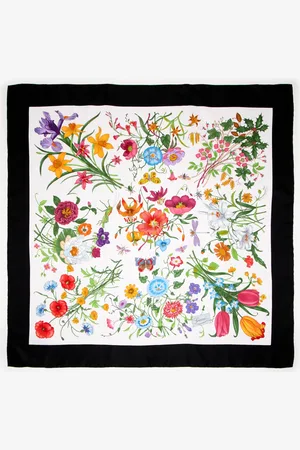 Gucci Flora print silk carré scarf