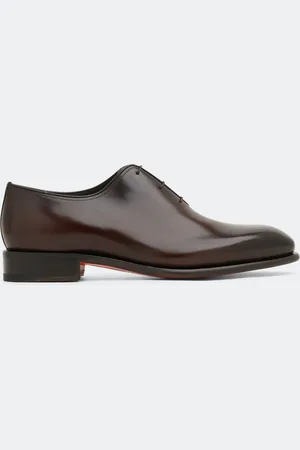 santoni Oxford distressed leather shoes