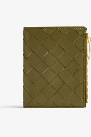 Bottega Veneta Small Intrecciato bi-fold zip wallet