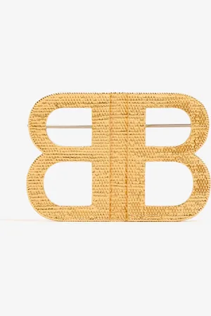 Balenciaga BB 2.0 textured brooch