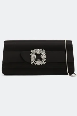 Manolo Blahnik Gothisi satin clutch