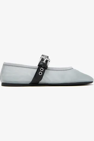 Miu Miu Mesh fabric ballerinas