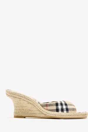 Burberry Check wedge sandals