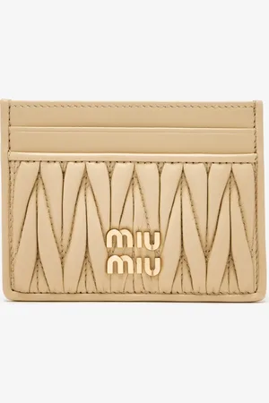 Miu Miu Matelassé leather card holder
