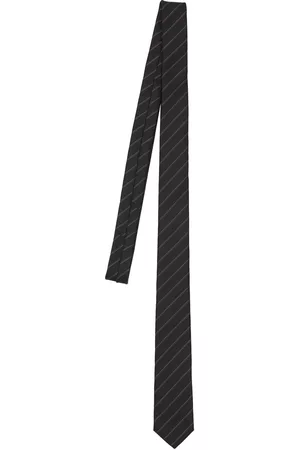 SAINT LAURENT Cravate Rayure Silk Blend Tie