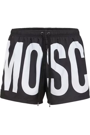Moschino Men Swim Shorts - Logo Print Tech Swim Shorts