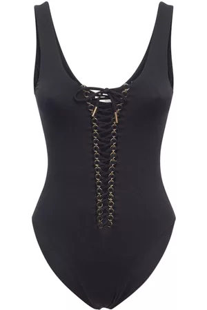 SAINT LAURENT Women Swimming Costumes - Stretch Lace-up One Piece Swimsuit