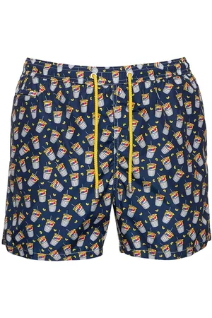 MC2 SAINT BARTH Micro Esta Thé Print Tech Swim Shorts