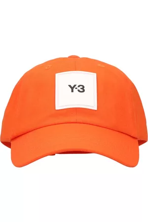 Y-3 Men Caps - Logo Patch Cotton Twill Cap