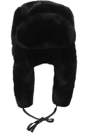 KANGOL Men Hats - Black Faux Fur Trapper Hat
