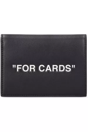 OFF-WHITE Men Wallets - "for Cards" Folded Leather Card Holder