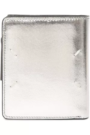 Maison Margiela Men Wallets - Metallized Leather Flip Flap Wallet