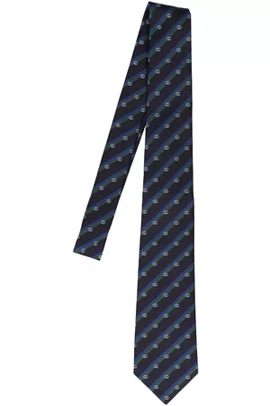 Gucci Men Neckties - 7cm Gg Striped Silk Tie