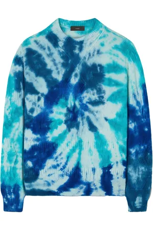 Alanui Tie Dye Cashmere Knit Crewneck Sweater