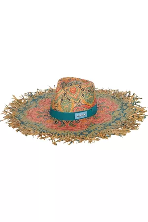 Etro Women Hats - Printed Raffia Hat