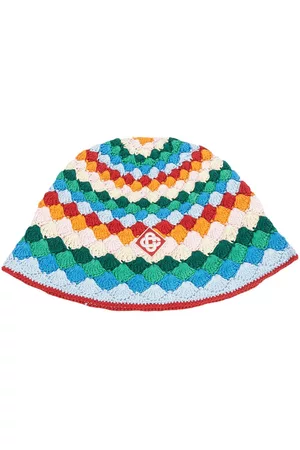 Casablanca Women Hats - Mini Striped Logo Crochet Hat