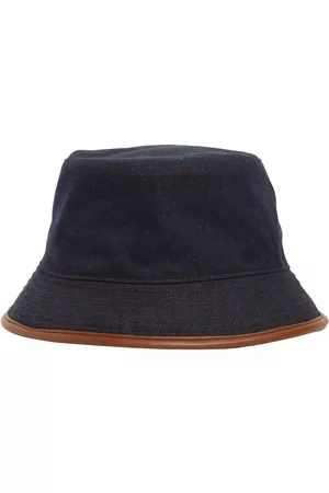 Loro Piana Men Hats - Denim Wish Cotton Cash Storm Bucket Hat