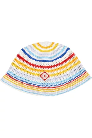 Casablanca Rainbow Cotton Crochet Bucket Hat