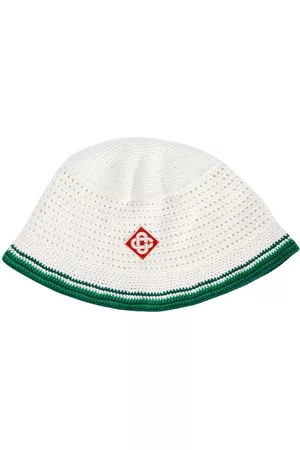 Casablanca Men Hats - Logo Cotton Crochet Bucket Hat