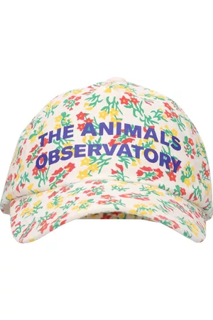 The Animals Observatory Girls Hats - Flower Print Cotton Baseball Hat
