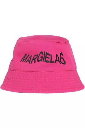 Maison Margiela Logo Print Cotton Bucket Hat
