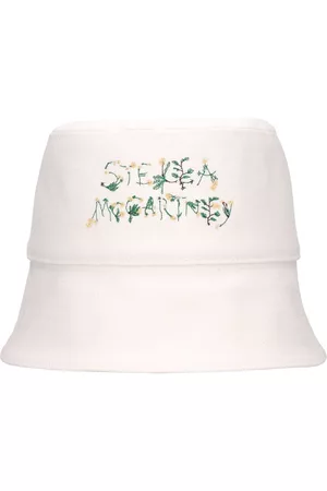 Stella McCartney Embroidered Logo Cotton Bucket Hat