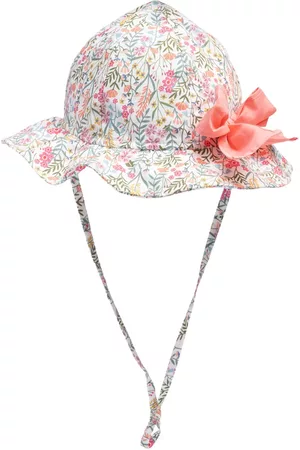Il gufo Flowers Print Cotton Satin Bucket Hat