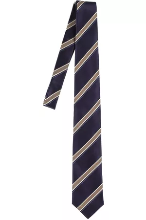 Brunello Cucinelli Striped Silk Blend Tie