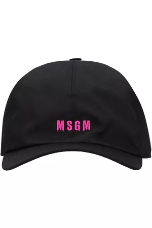 Msgm Logo Cotton Baseball Cap
