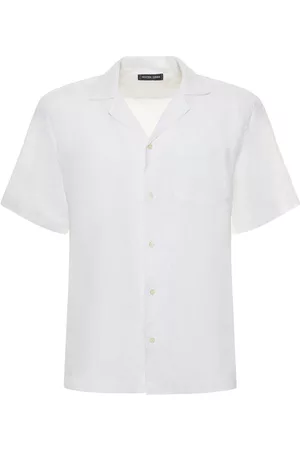 Frescobol Carioca Men Shirts - Angelo Linen Bowling Shirt