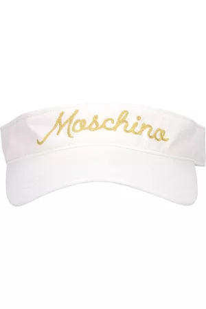 Moschino Embroidered Logo Gabardine Visor Hat
