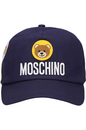 Moschino Boys Caps - Gabardine Baseball Cap W/ Patch & Logo