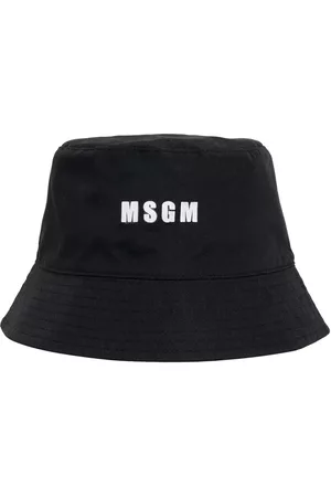 Msgm Nylon Bucket Hat W/ Logo