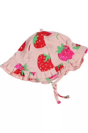 Molo Girls Hats - Strawberry Print Organic Cotton Hat