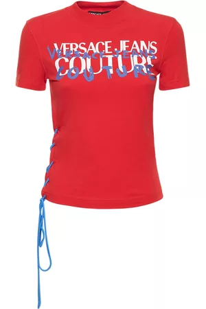 VERSACE Printed Stretch Cotton T-shirt