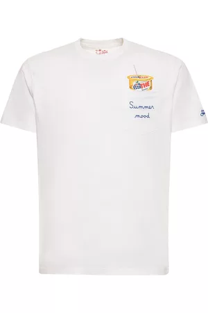 MC2 SAINT BARTH Men T-shirts - Esta Thé Print Cotton Jersey T-shirt