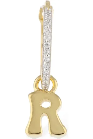 Missoma R Initial Pavé Mono Hoop Earring