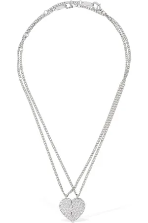 Balenciaga Lovelock Brass & Glass Necklace