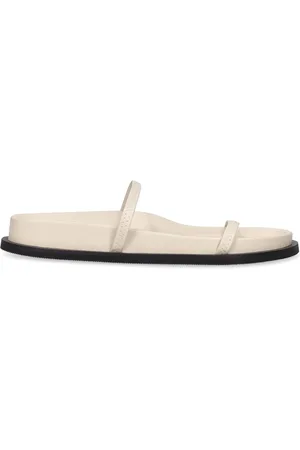 St Agni 30mm Fine Strap Leather Slide Flats