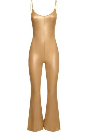 Oseree Laminated Mesh Jumpsuit