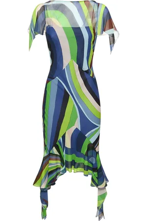 Puccini Iride Printed Silk Chiffon Midi Dress