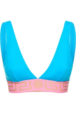 VERSACE Greca Logo Triangle Bikini Top