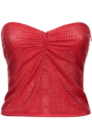 GIUSEPPE DI MORABITO Embellished Strapless Crop Top