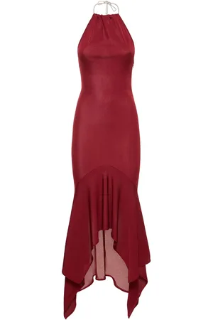 ALEXANDRE VAUTHIER Viscose Jersey Long Halter Dress