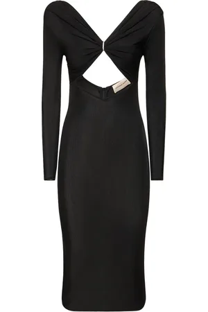 ALEXANDRE VAUTHIER Cutout Viscose Jersey Midi Dress