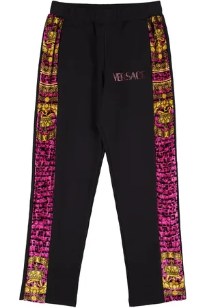VERSACE Embroidered Logo Cotton Sweatpants