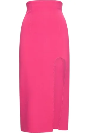 ALESSANDRO VIGILANTE Jersey Midi Skirt W/ Side Slit
